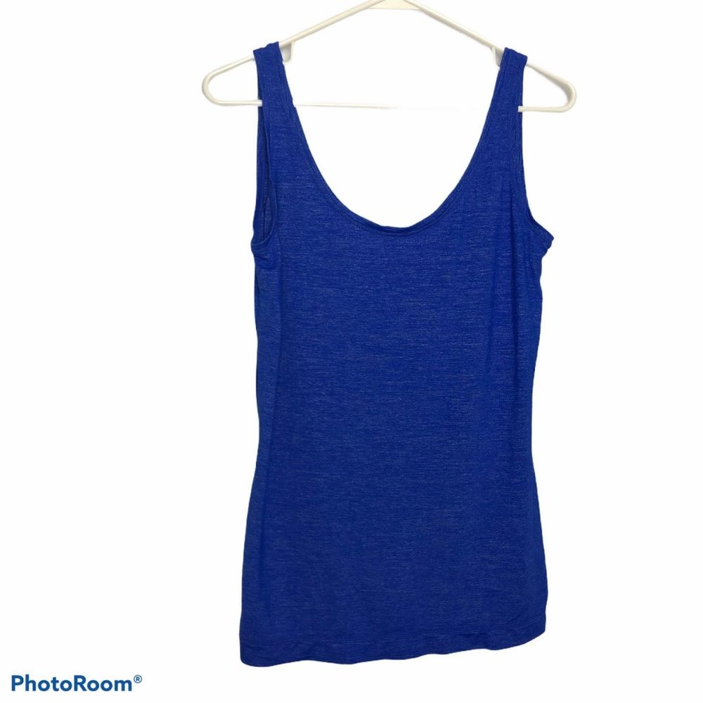 Athleta Scoop Neck Activewear Running Yoga Burnout Tank Top Blue Women Medium